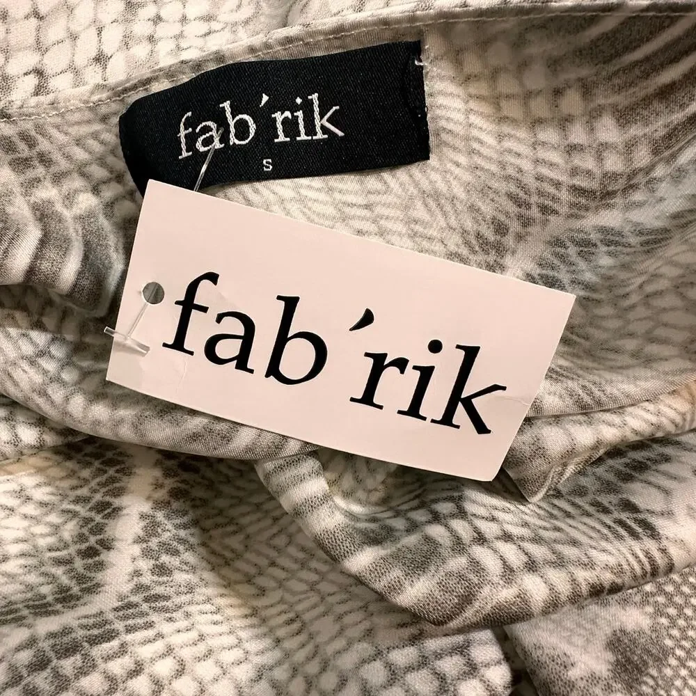 fab'rik Everly one Shoulder Snake Print Maxi Dress Sz S NWT - Picture 5 of 9